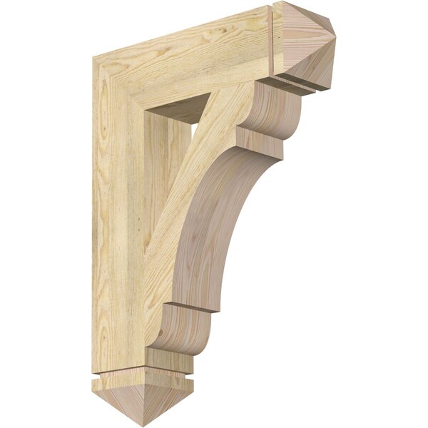 Ekena Millwork Olympic Arts & Crafts Rough Sawn Bracket, Douglas Fir, 6"W x 24"D x 32"H BKT06X24X32OLY03RDF - main